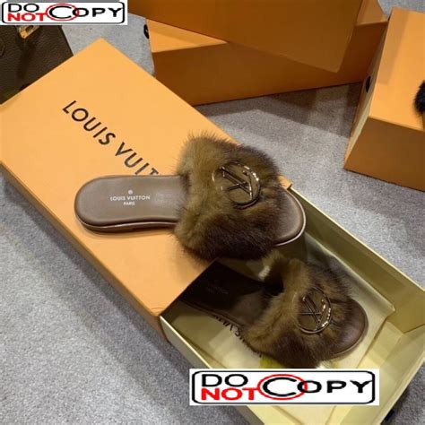 louis vuitton mink sandals